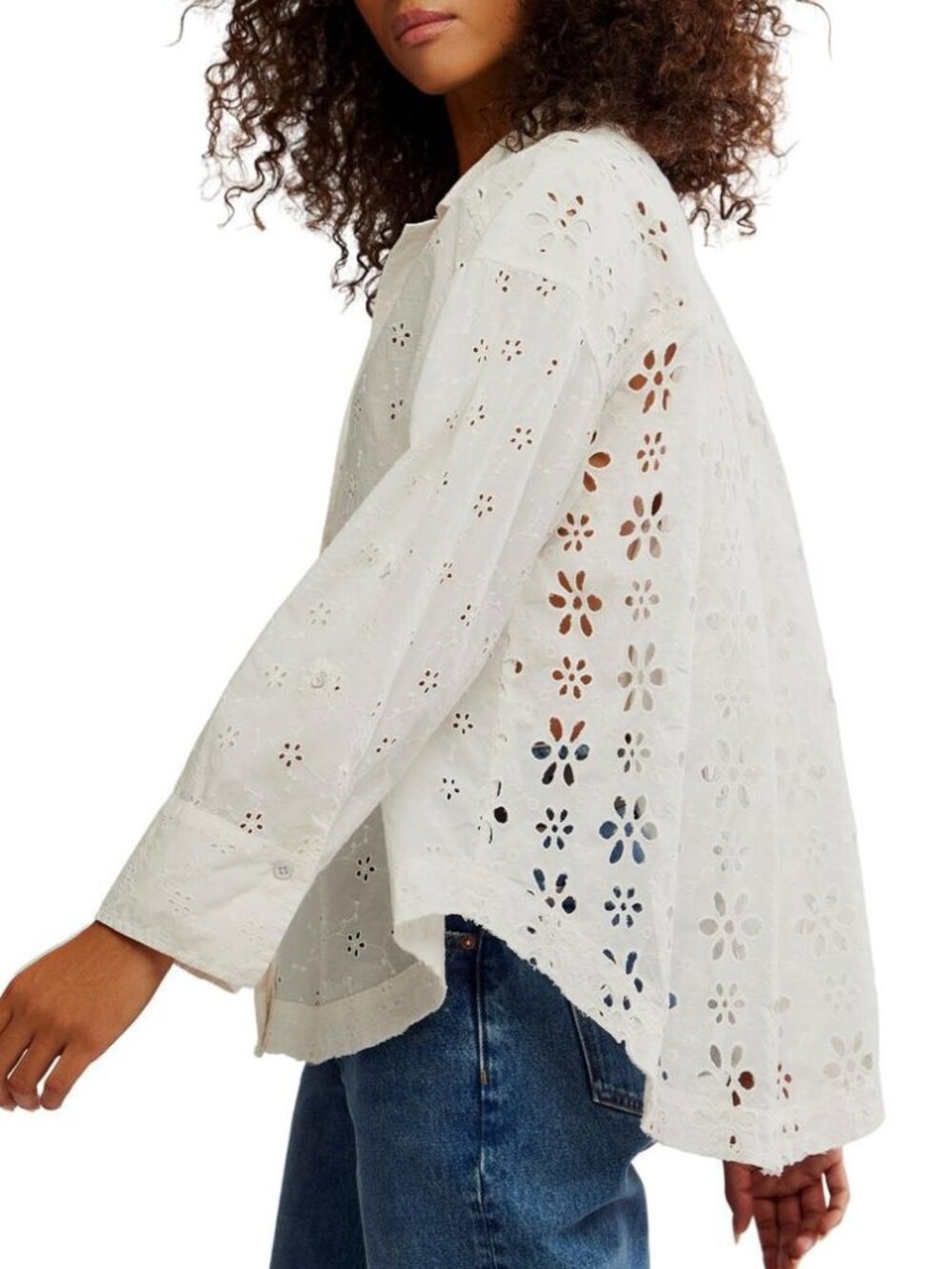 Free People Women's Mae Eyelet Shirt